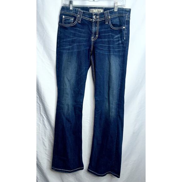 BKE Wendi Womens Size 29R Dark Wash Boot Cut Low Rise Jean - Picture 1 of 8